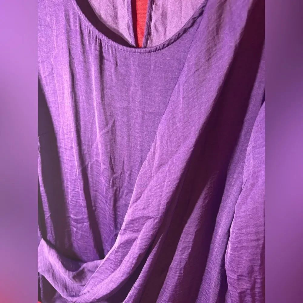 Worthington Purple Long Sleeve Blouse Size X-Large EPC